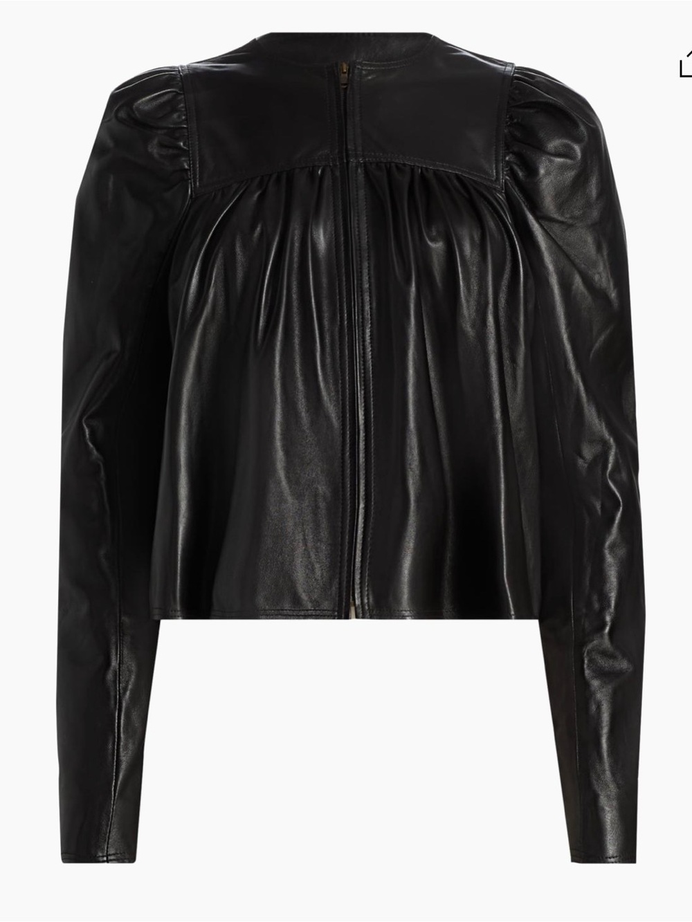 Ulla Johnson Anouk Ruched Leather Jacket